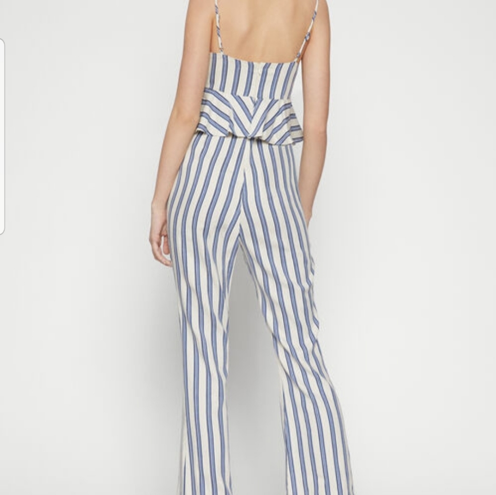 BCBGeneration Striped Peplum Jumpsuit - Picture 7 of 16